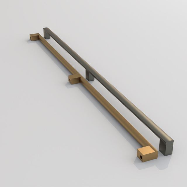 Modern Gold Black Aluminum Furniture Pulls Kitchen Cabinet Handles