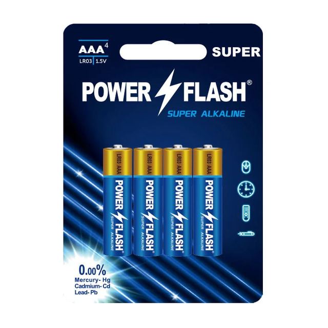 Super Alkaline series LR03 AAA 1.5V 4PCS/Card
