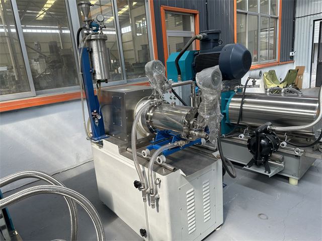 WMS30 Type Bar Disc Horizontal Sand Mill / Pin Mill Machine 22 KW 30 L