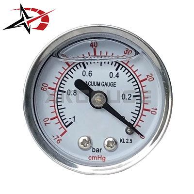 Compact 40mm Liquid Filled Pressure Gauge Stainless Steel for General Industrial Measurement Monitoring