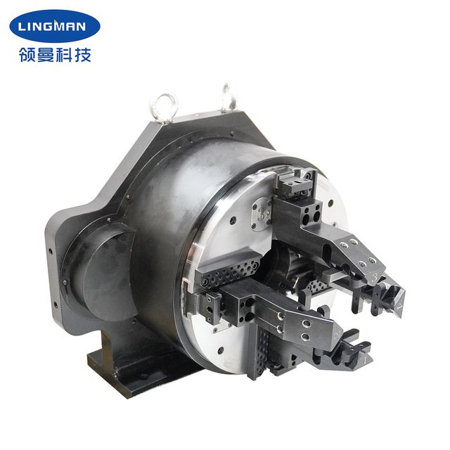 120mm Full Stroke Independent Chuck With Feed Pull Function And 4 Jaws For Tube Cut-Off Machine