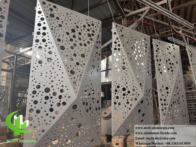 3D Perforated Aluminum Facade Panels