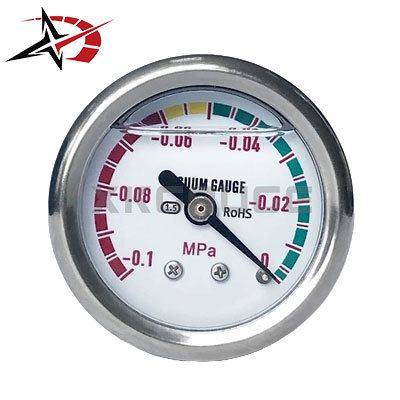 Vacuum 40mm Back Connection Pressure Gauge -0.1MPa Glycerin Filled Center for Vacuum System Monitoring