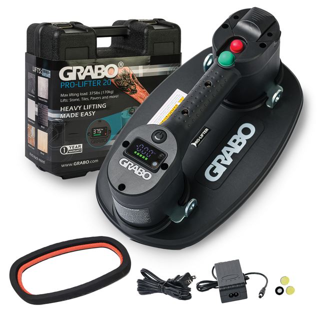 GRABO Pro Lifter 20 Cordless Vacuum Suction Lifter with Hardshell Case, 375 lb