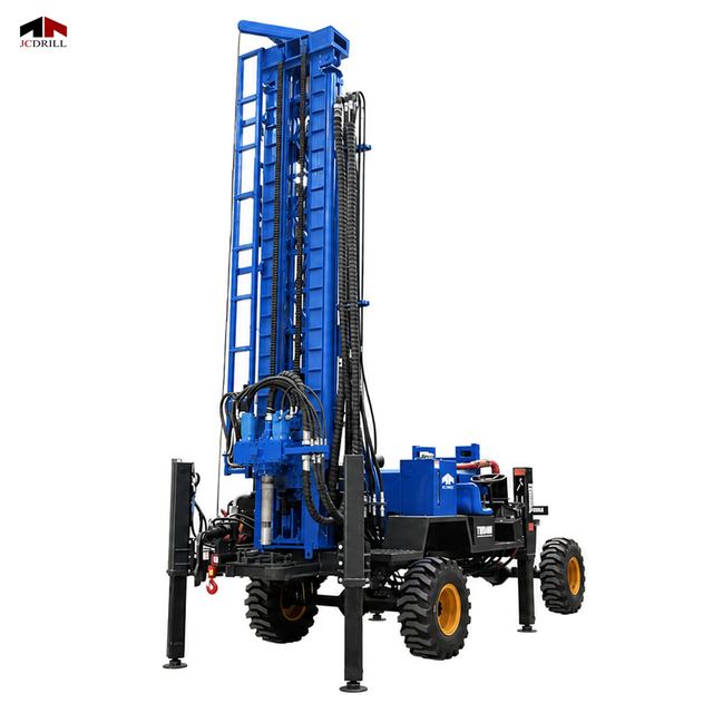 TWD400 400M Hydraulic Water Well Drilling Rig DTH Hammer & Mud Drilling Trailer Mounted