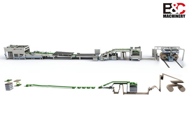 High-Speed Inline Single Facer Corrugated Laminating Machine