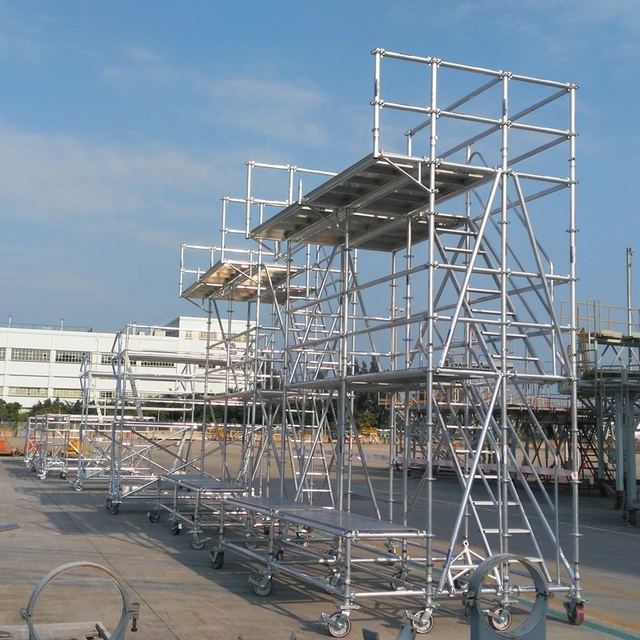 Aluminum Mobile Scaffold Tower Lightweight For Aviation Industry