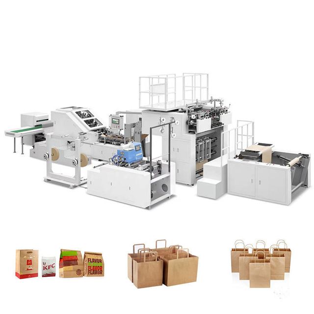 High-Speed Paper Bag Making Machine with Flexo Printer