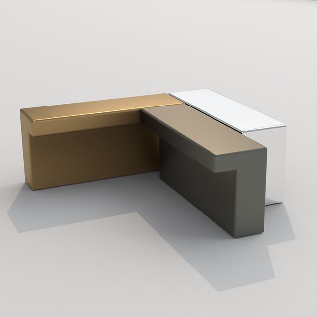 Luxury Style Kitchen Furniture Handle Single Color Silver Gold Black