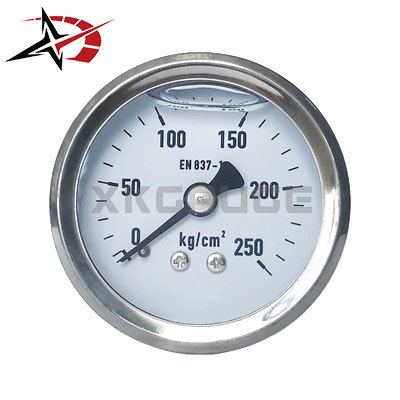 Heavy Duty Back Mount Liquid Filled Pressure Gauge 0-250 kg/cm2 for High Pressure Industrial Hydraulic Systems