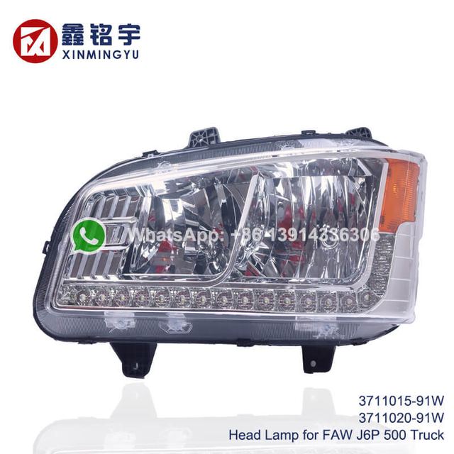 3711015-91W 3711020-91W Head Lamp Headlight for FAW J6P 500 Truck Spares Body Parts 3711015-91W 3711020-91W