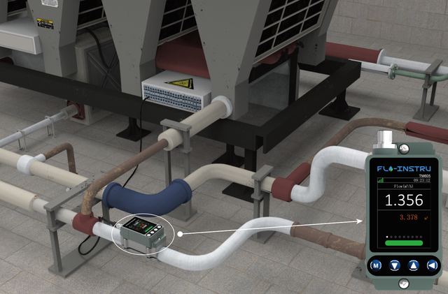 TM605 Compact Ultrasonic Flow Meter with OLED 320*240 Display, RS485 Communication, and DN6-DN100 Pipe Range