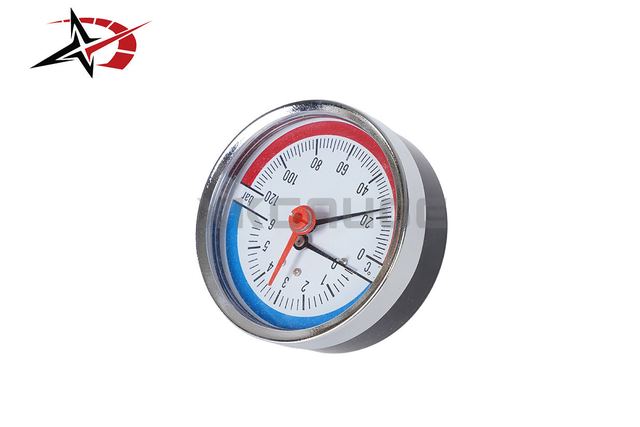 Axial Combination Temperature And Pressure Gauge 63mm 0
