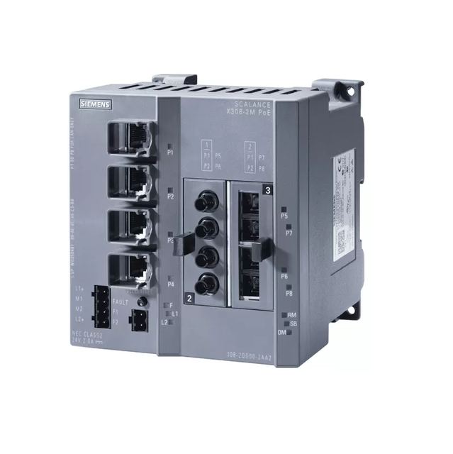 Siemens SCALANCE X308-2M Power Supply Over Ethernet Managed IE Switches 6GK5308-2QG00-2AA2