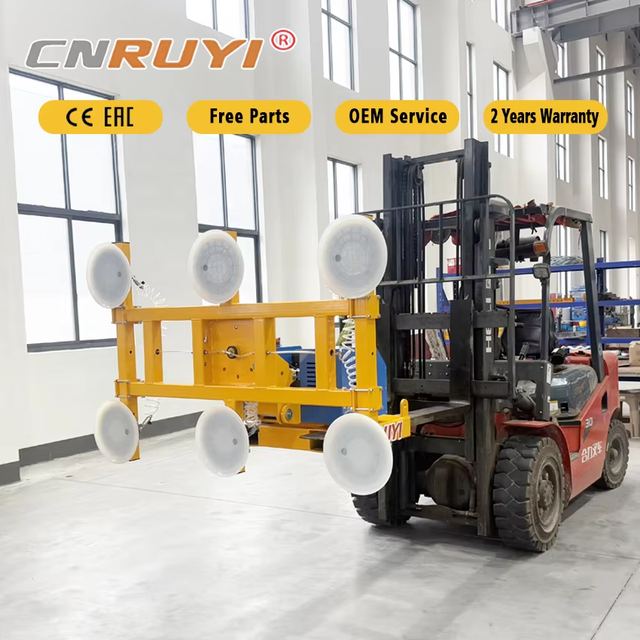 Battery Powered Forklift Vacuum Glass Handling Tool 650kg Load CE Certification Vacuum Gripster for