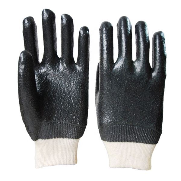 Sandy Frosted PVC Palm Coating Industrial Construction Cotton Gloves