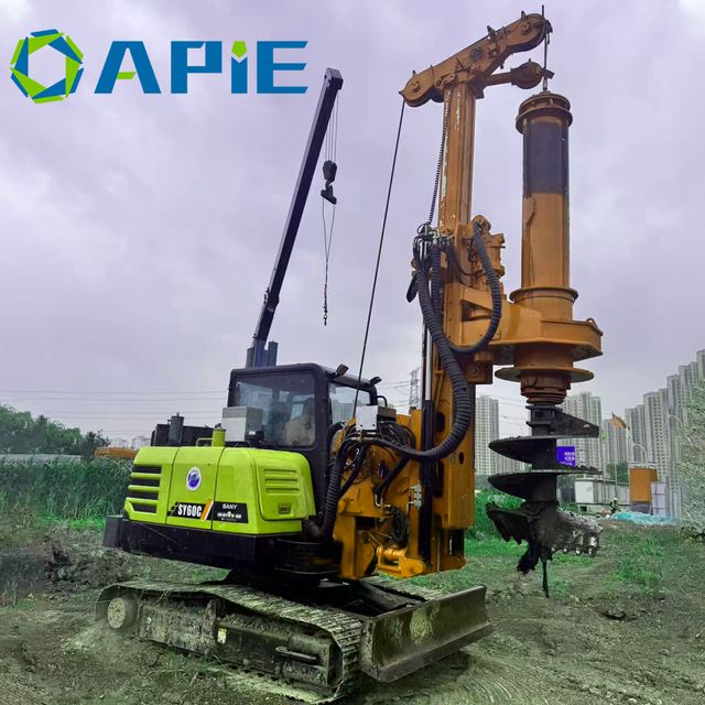 Self-leveling Crawler Mini Rotary Drilling Machine Stable Mountain Rural House Foundation Drilling