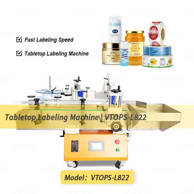 Tabletop Round Bottle Sticker Labeling Machine