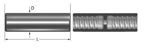 ODM Hydraulic Drill Bit Coupling Sleeve T38 180mm-190mm Length