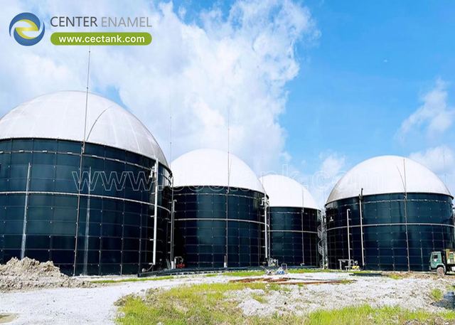 Bolted Steel Biogas Storage Tanks: Optimizing Gas Containment with Single & Double Membrane Roofs