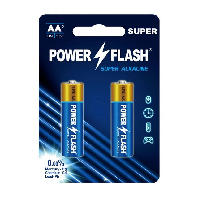 Super Alkaline series LR6 AA 1.5V 2PCS/Card