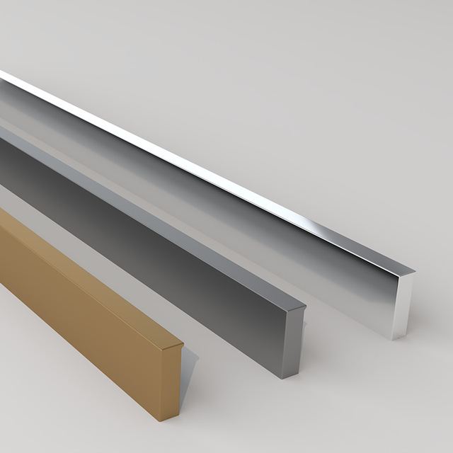 Furniture Hardware Modern Cabinet Pulls Closet Long Aluminum Profile Bar T Handle