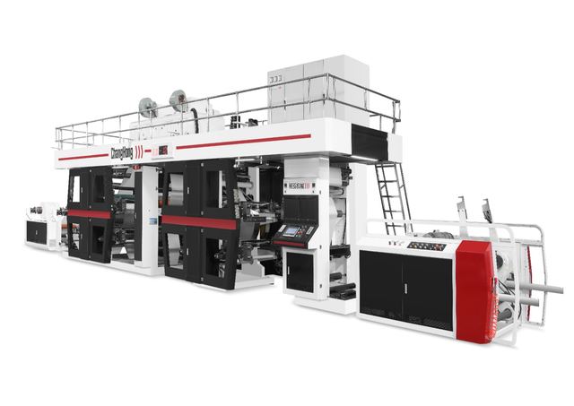 Supply ODM Automatic ci Roll to roll Material 4+4 Color Flexographic Printers Flexo Printing Machine