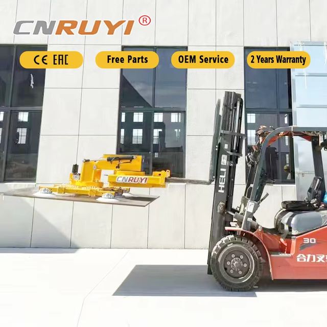Forklift Driven Vacuum Glass Lifting Machine 450kg Load CE Certified Portable Vacuum Suction Lifter for