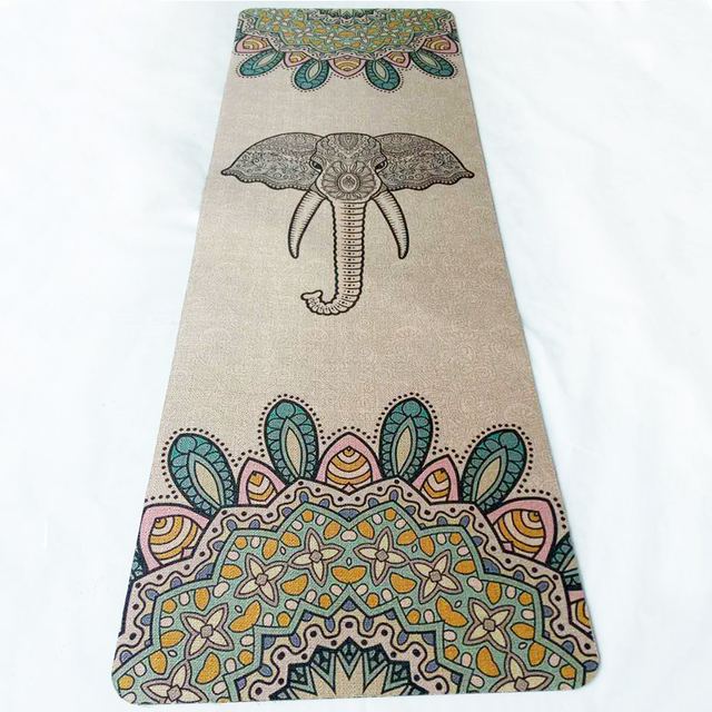 Jute/Linen Natural Rubber Yoga Mat