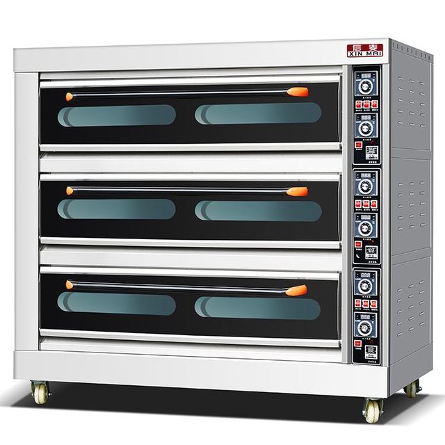 Luxury Multifunctional Electric Oven 3 Deck 9 Trays