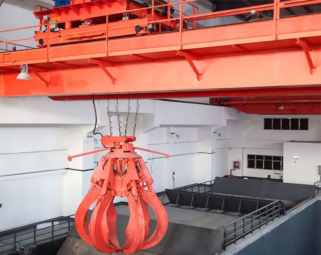 Double Beam Multilobe Grab Bridge Crane